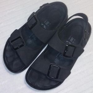 EUC Birkenstock Tatami Black 3 Strap Sandals Sz 40